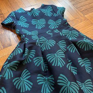 Jacadi girls dress 6--blue with shiny bows!